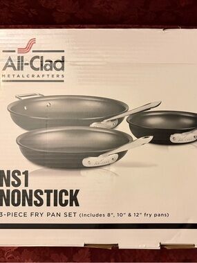All Clad NS1 Nonstick 3-Piece Fry Pan Set New in original box
